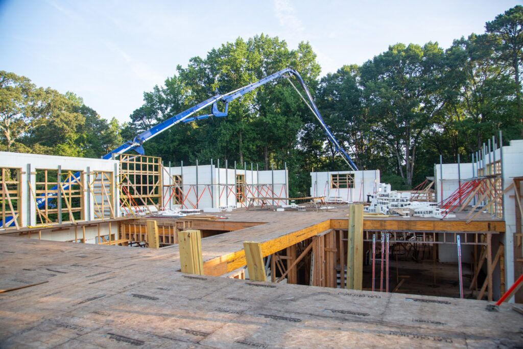 ICF residence under construction in Atlanta, GA.