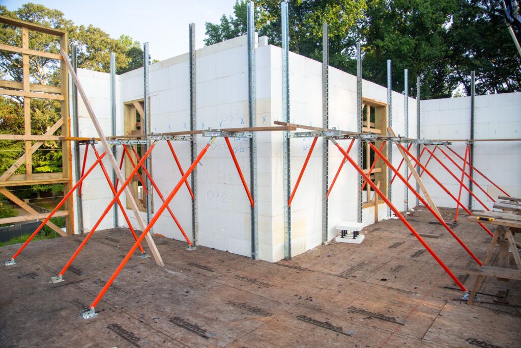 ICF residence under construction in Atlanta, GA.