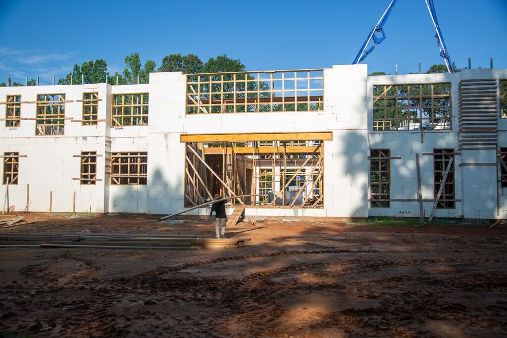 ICF residence under construction in Atlanta, GA.