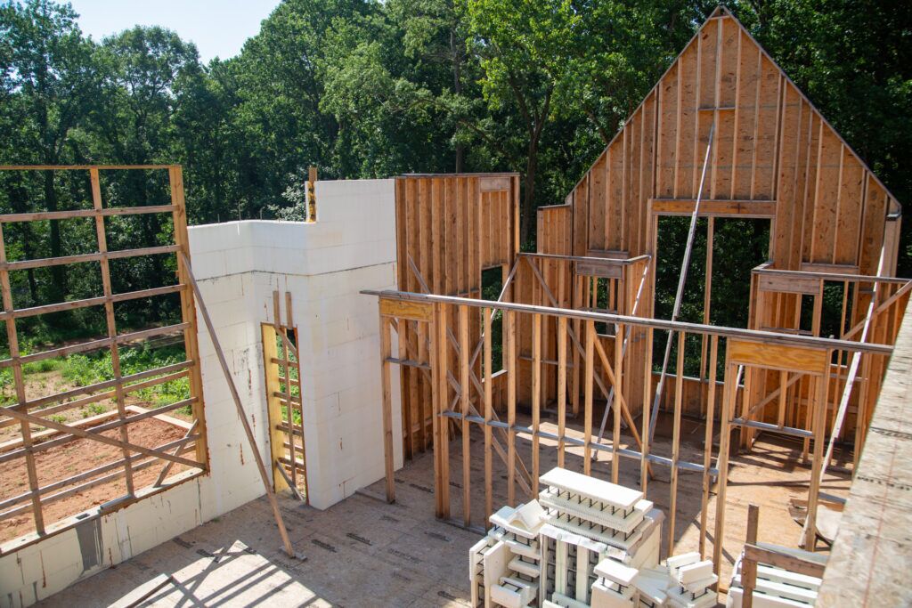 ICF residence under construction in Atlanta, GA.