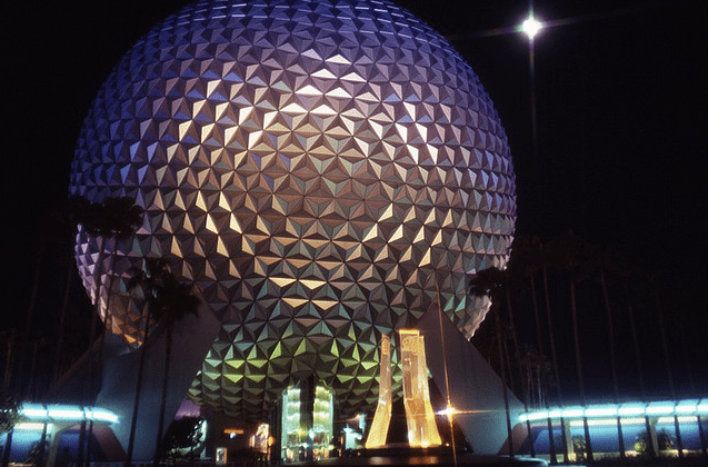 EPCOT - source http://epcotexplorer.tumblr.com/post/25933633239/the-prologue-and-the-promise-tale-of-two