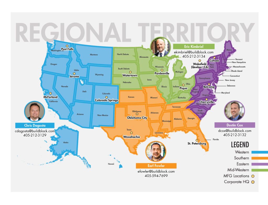 BuildBlock Sales regional map