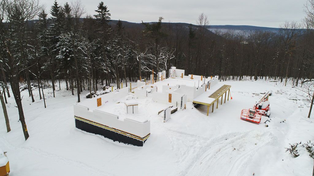 First course of ICF project in snowy weather.
