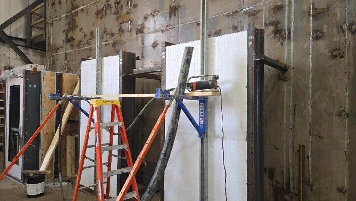 BuildBlock wall section at icc-500 impact testing